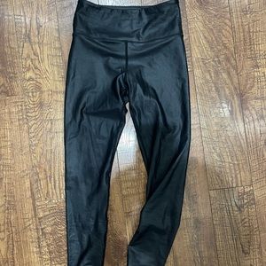 Zyia Black Metallic Leggings